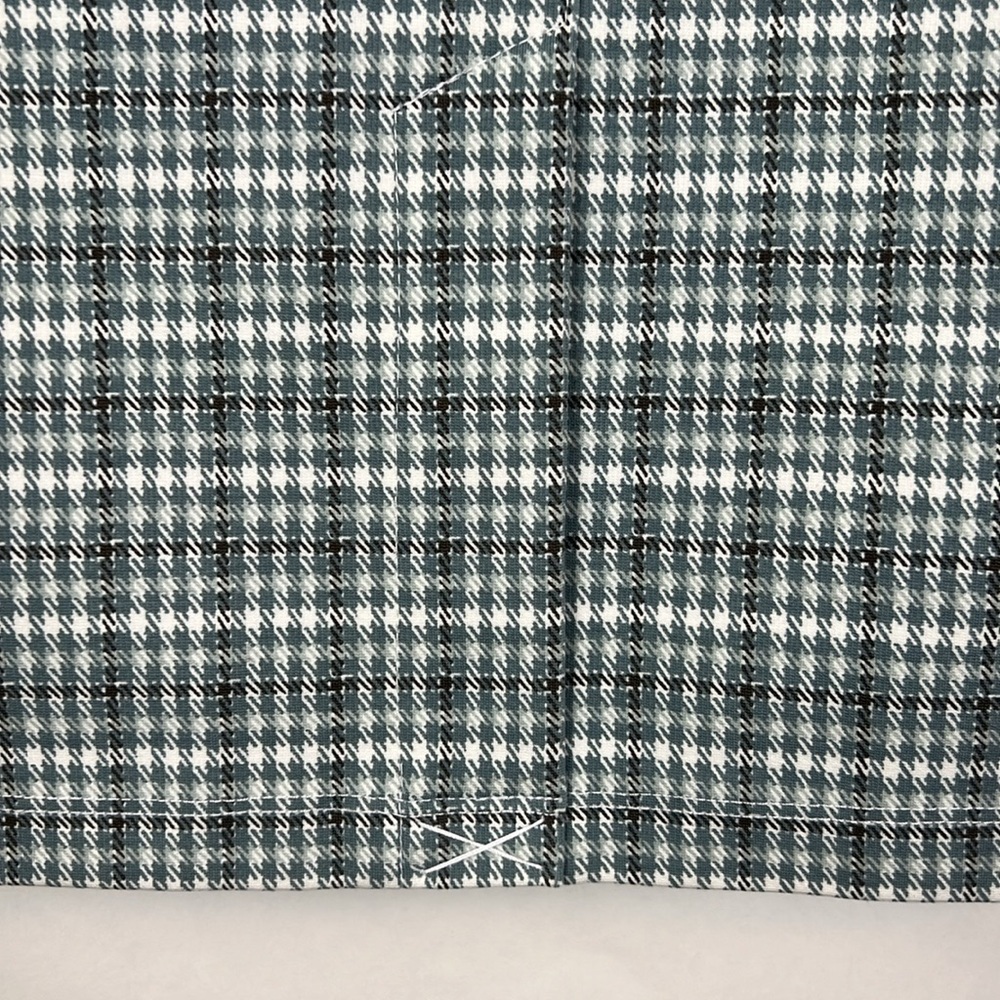 NWT Liverpool Bia Knit Pencil Skirt Herringbone Plaid Blue Gray White 8 - Picture 7 of 11